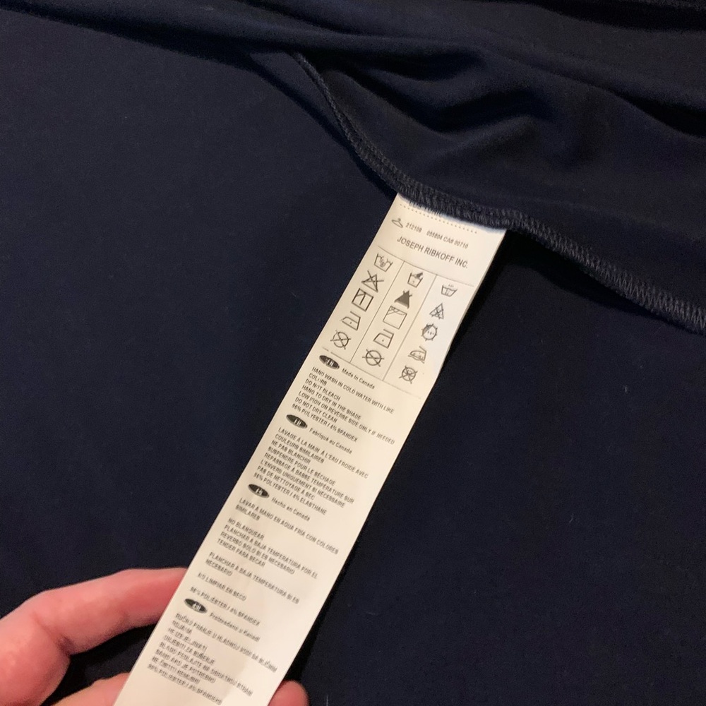 Joseph Ribkoff 16 navy long back top - Picture 11 of 16